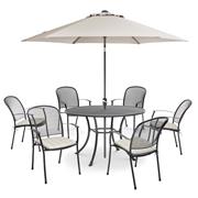 kettler caredo 6 seater round set